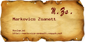 Markovics Zsanett névjegykártya